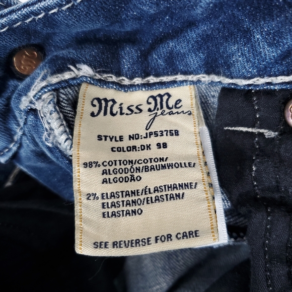 Women's Miss Me Boot Cut Jeans Size 27 Mid-Rise Rhinestone - Picture 5 of 8